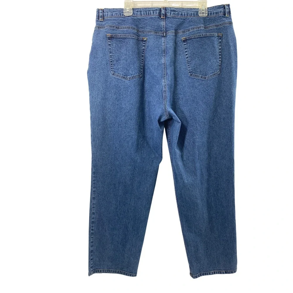 Jones New York Jeans Women 18W Straight Leg High Rise Medium Wash Denim Classic